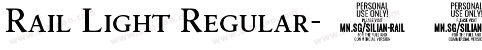 Rail Light Regular字体转换